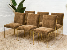 Load image into Gallery viewer, Milo Baughman Vintage Dining Chairs in Cocoa Brown Set of 6
