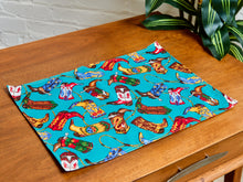 Load image into Gallery viewer, Vintage Red and Blue Cowboy Placemats