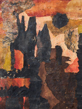 Load image into Gallery viewer, Black and Orange Mixed Media Expressionist Abstract by Shirley Bleviss