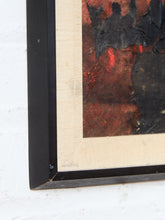 Load image into Gallery viewer, Black and Orange Mixed Media Expressionist Abstract by Shirley Bleviss