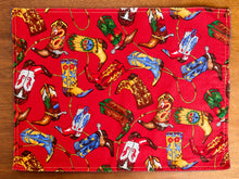 Load image into Gallery viewer, Vintage Red and Blue Cowboy Placemats