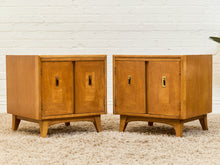 Load image into Gallery viewer, Pair of Double Door Mid Century Nightstands