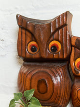Load image into Gallery viewer, 70s Witco Style Wooden Owls