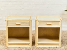 Load image into Gallery viewer, Bamboo Vintage Pair of Nightstands