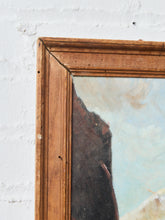 Load image into Gallery viewer, Moody Landscape Oil Painting with Mountain Waterfall and Bear