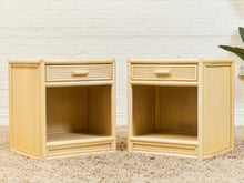 Load image into Gallery viewer, Bamboo Vintage Pair of Nightstands