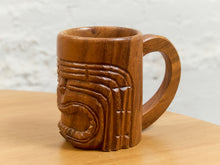 Load image into Gallery viewer, Wooden Tiki Face Mug/ Pen Holder