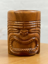 Load image into Gallery viewer, Wooden Tiki Face Mug/ Pen Holder
