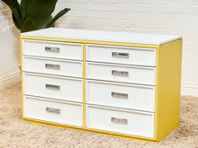 Load image into Gallery viewer, Yellow and White as Found Dresser