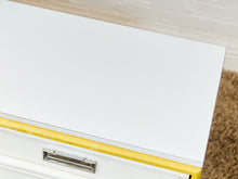 Load image into Gallery viewer, Yellow and White as Found Dresser