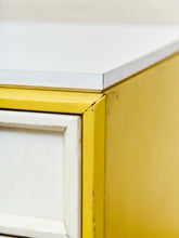 Load image into Gallery viewer, Yellow and White as Found Dresser