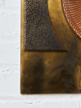 Load image into Gallery viewer, 1970s Mixed Metal Brutalist Geometric Wall Sculpture