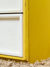 Load image into Gallery viewer, Yellow and White as Found Dresser
