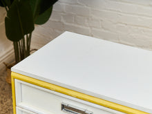 Load image into Gallery viewer, Yellow and White as Found Dresser