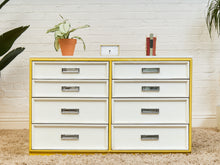 Load image into Gallery viewer, Yellow and White as Found Dresser