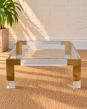 Load image into Gallery viewer, Cindy Square Glass Coffee Table in Gold