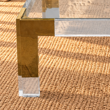 Load image into Gallery viewer, Cindy Square Glass Coffee Table in Gold