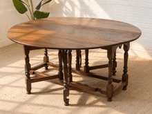 Load image into Gallery viewer, Antique Drop Leaf Dining Table