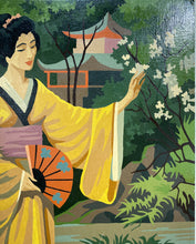 Load image into Gallery viewer, Vintage PBN Japanese Woman with Fan