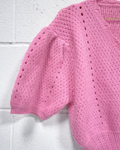 Load image into Gallery viewer, Pink Knit Blouse with Buttons (L)