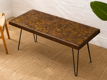 Load image into Gallery viewer, Vintage Mid-Century Modern Mosaic Tile Coffee Table with Hairpin Legs