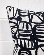 Load image into Gallery viewer, Black and White Graphic Square Pillow