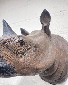 Large Rhino Head Wall Hanging