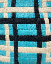 Load image into Gallery viewer, Vintage Blue Woven Pillow with Tassels
