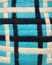 Load image into Gallery viewer, Vintage Blue Woven Pillow with Tassels