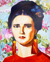 Load image into Gallery viewer, Woman in Red Earrings, Oil Painting