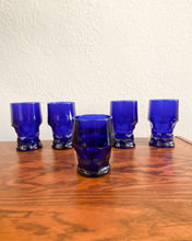 Load image into Gallery viewer, Vintage Viking Georgian Cobalt Blue Glasses - Set of 5