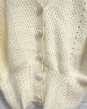 Load image into Gallery viewer, Cream Knit Blouse with Buttons (XL)