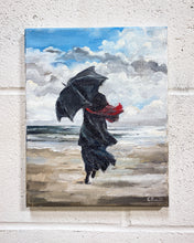 Load image into Gallery viewer, Off to The Sea with an Umbrella, Oil Painting