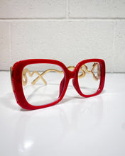 Load image into Gallery viewer, Red Glasses with Snake Temples