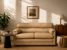 Load image into Gallery viewer, Leather Post Modern Loveseat