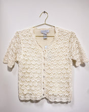 Load image into Gallery viewer, Crochet Button Up Blouse (M)