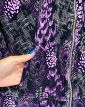Load image into Gallery viewer, Vintage Velour Sweater with Peacock Feather Motif (M)