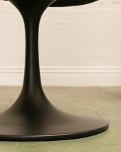 Load image into Gallery viewer, Modern Daisy upholstered chair with tapered back, rounded cushioned seat, and sculptural tulip-style pedestal base