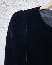 Load image into Gallery viewer, Vintage Black Velvet Dress (9)