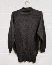 Load image into Gallery viewer, Vintage Black and Gold Sparkly Sweater (M)