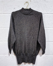Load image into Gallery viewer, Vintage Black and Gold Sparkly Sweater (M)

