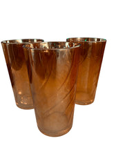 Load image into Gallery viewer, Set of Six Iridescent Amber glasses