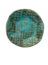 Load image into Gallery viewer, Turquoise and Black Circular with Hexagon Textured Catchall