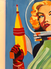 Load image into Gallery viewer, Space Girl #4 Painting by Jean Bradley