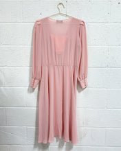 Load image into Gallery viewer, Vintage Ursula of Switzerland Pink Chiffon Dress (11/12)