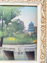 Load image into Gallery viewer, Small Intricate Asian Silk Textile of a Landscape