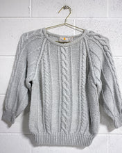 Load image into Gallery viewer, Light Grey Cable Knit Sweater (PS)