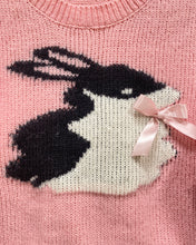 Load image into Gallery viewer, Pink Sweater with a Black Bunny (L)