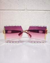 Load image into Gallery viewer, Rose Colored Glam Sunnies with Pearl Detail
