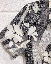 Load image into Gallery viewer, Vintage Cream and Black Floral Dress - As Found (S)